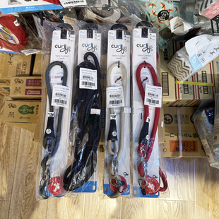 香港代购 瑞士Curli 狗狗牵引绳可调节缓冲拖带 拖绳 4色