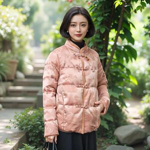 立领新中式提花中国结
