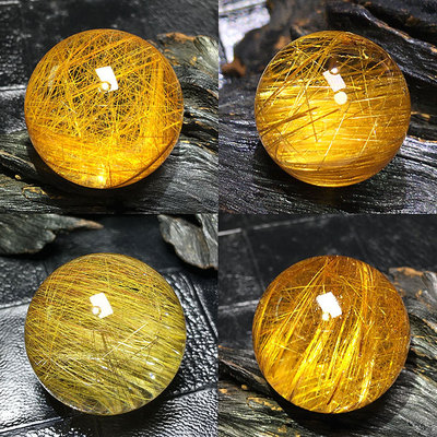 天然金发晶钛晶红发铜发摆件装饰