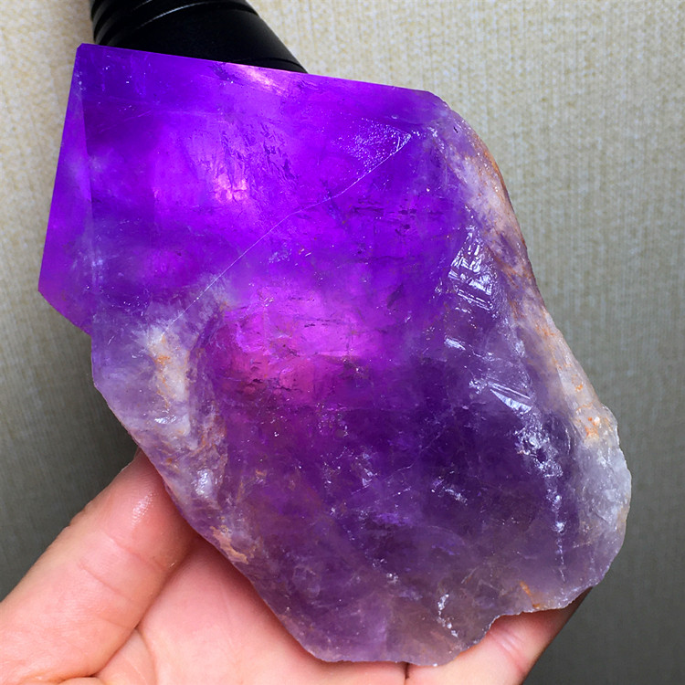 天然紫水晶权杖原矿标本摆件