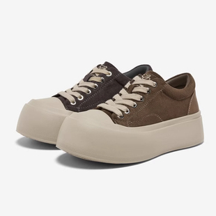 百思图2026春新款 运动休闲鞋 女鞋 板鞋 W3801AM6 厚底松糕鞋 专柜正品