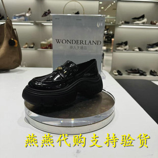 专柜正品思加图2025秋款女鞋英伦风乐福鞋一脚蹬小皮鞋女ESF23CA5