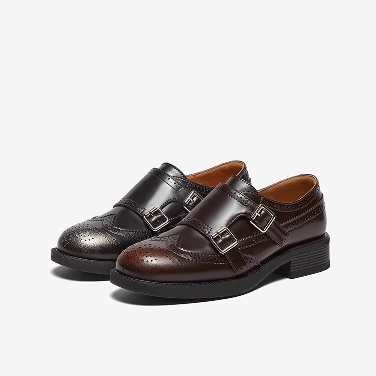 BASTO/百思图女复古英伦风牛津鞋