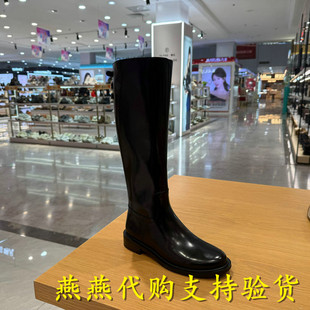 专柜正品思加图2025冬款女靴骑士三重奏英伦风骑士靴长靴EAJ40DG5