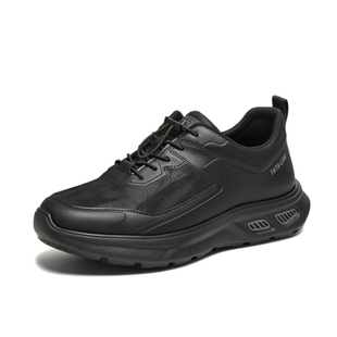 他她2026春季 黑色运动鞋 新款 舒适百搭休闲鞋 QHX01AM6 男鞋 专柜正品