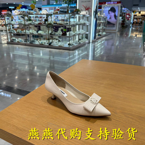 专柜正品思加图2026秋款女优雅法式高跟鞋奶油鞋浅口单鞋EGK33CQ6