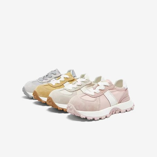 专柜正品百思图2026夏款女厚底阿甘鞋德训鞋休闲运动鞋D5075BM6