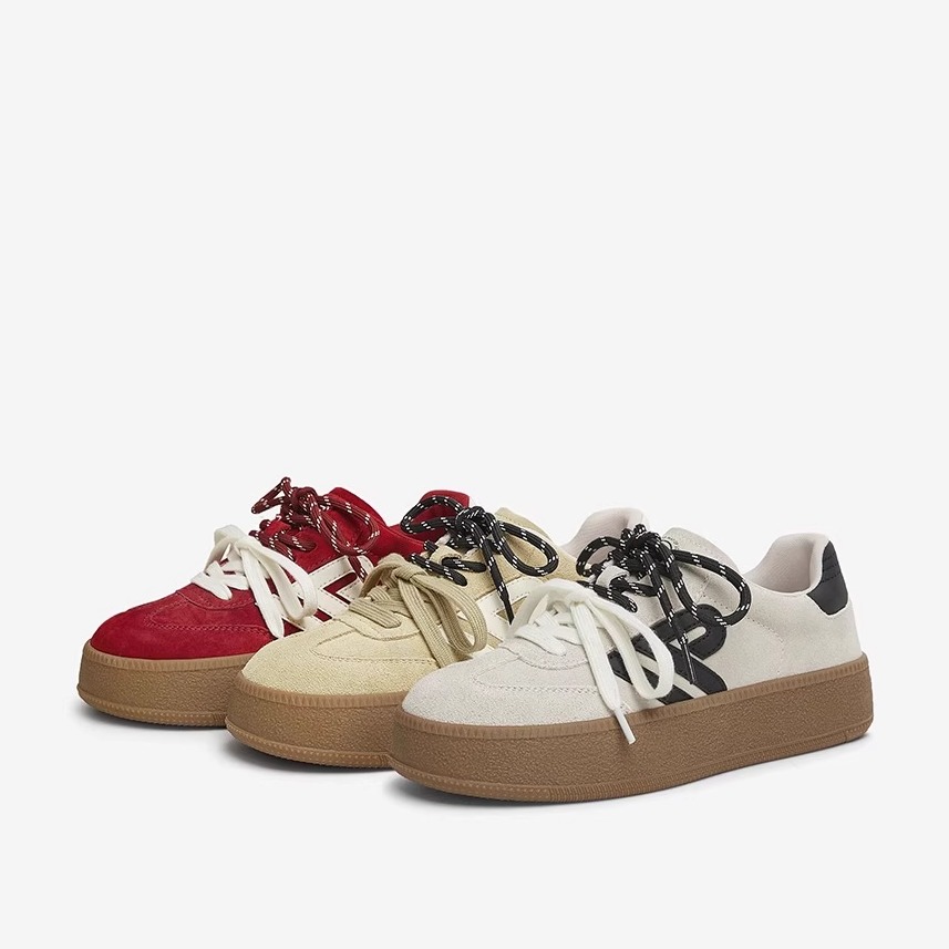 TATA/他她女鞋加绒厚底德训鞋