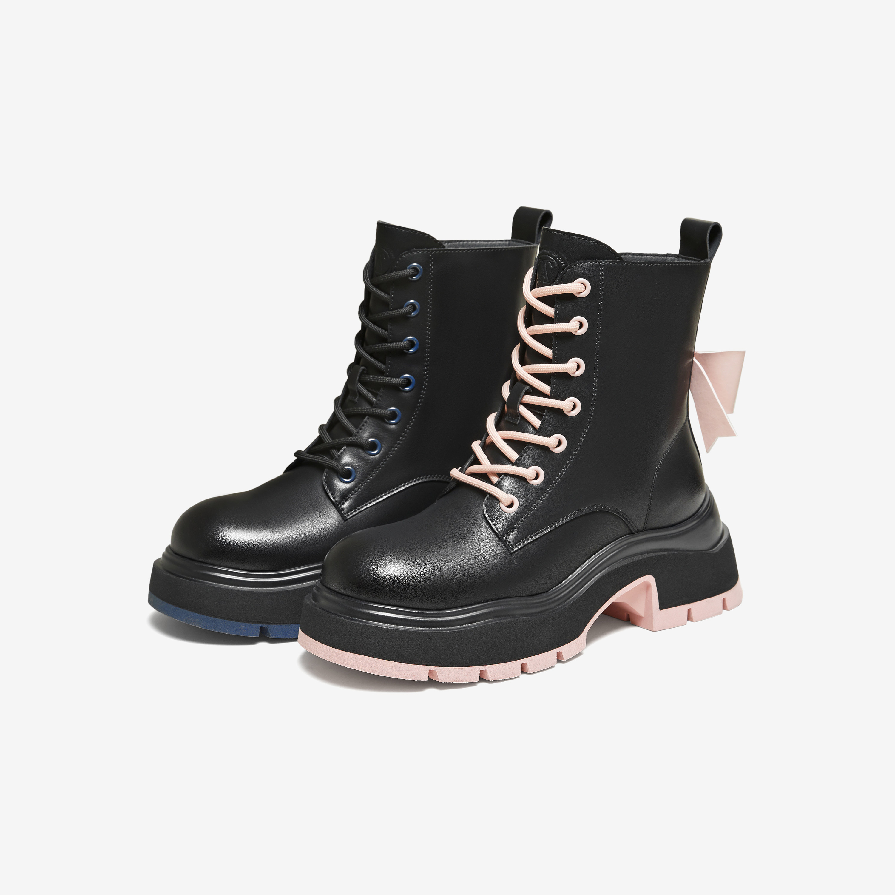 TATA/他她百搭时尚增高马丁女靴