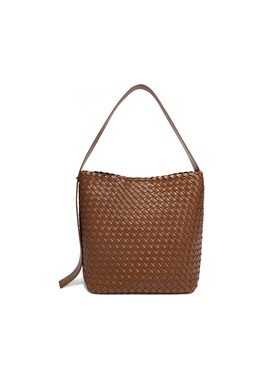 专柜正品百丽2024夏款女包休闲编织菜篮子包单肩包水桶包X9332BX4