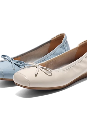 专柜正品百丽2025春季新款女鞋法式平底软底芭蕾浅口单鞋B3W2DAQ5