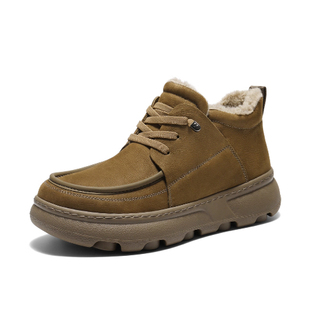 鞋 专柜正品 加绒高帮保暖雪地靴牛皮工装 男鞋 8ZW01AD6 百丽2026春款
