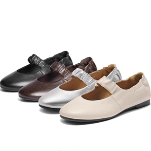 浅口单鞋 专柜正品 软底芭蕾羊皮玛丽珍鞋 女鞋 E1P1DCQ5 百丽2025秋款