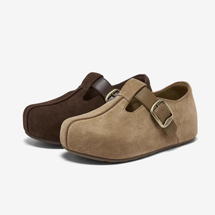 复古户外平底休闲鞋 专柜正品 勃肯鞋 女鞋 B9539AM6 百思图2026春新款