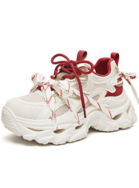 专柜正品天美意2026春新款女鞋蝶舞老爹鞋厚底运动休闲鞋BM821AM6