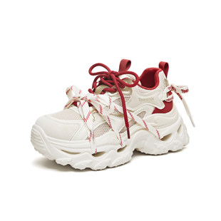 专柜正品天美意2026春新款女鞋蝶舞老爹鞋厚底运动休闲鞋BM821AM6