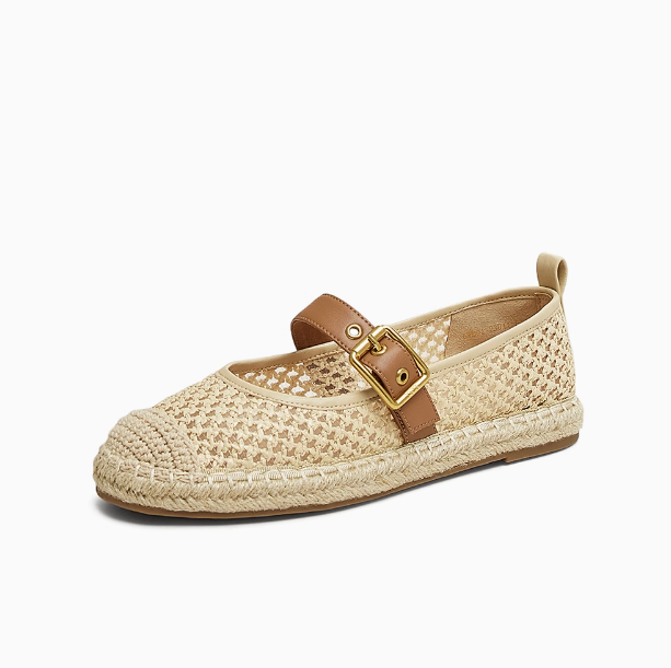 TATA/他她女鞋小香风网面渔夫鞋