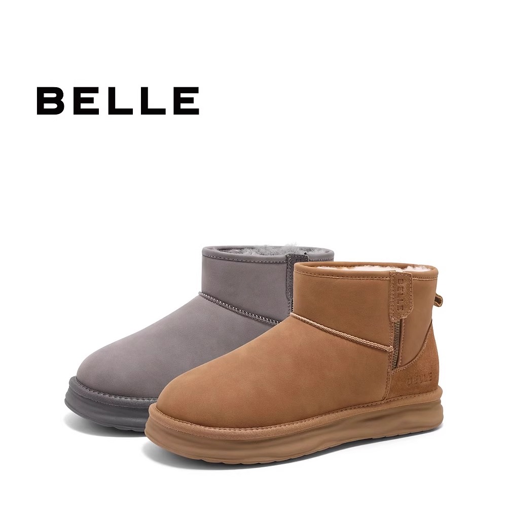 Belle/百丽雪地靴加绒保暖东北靴