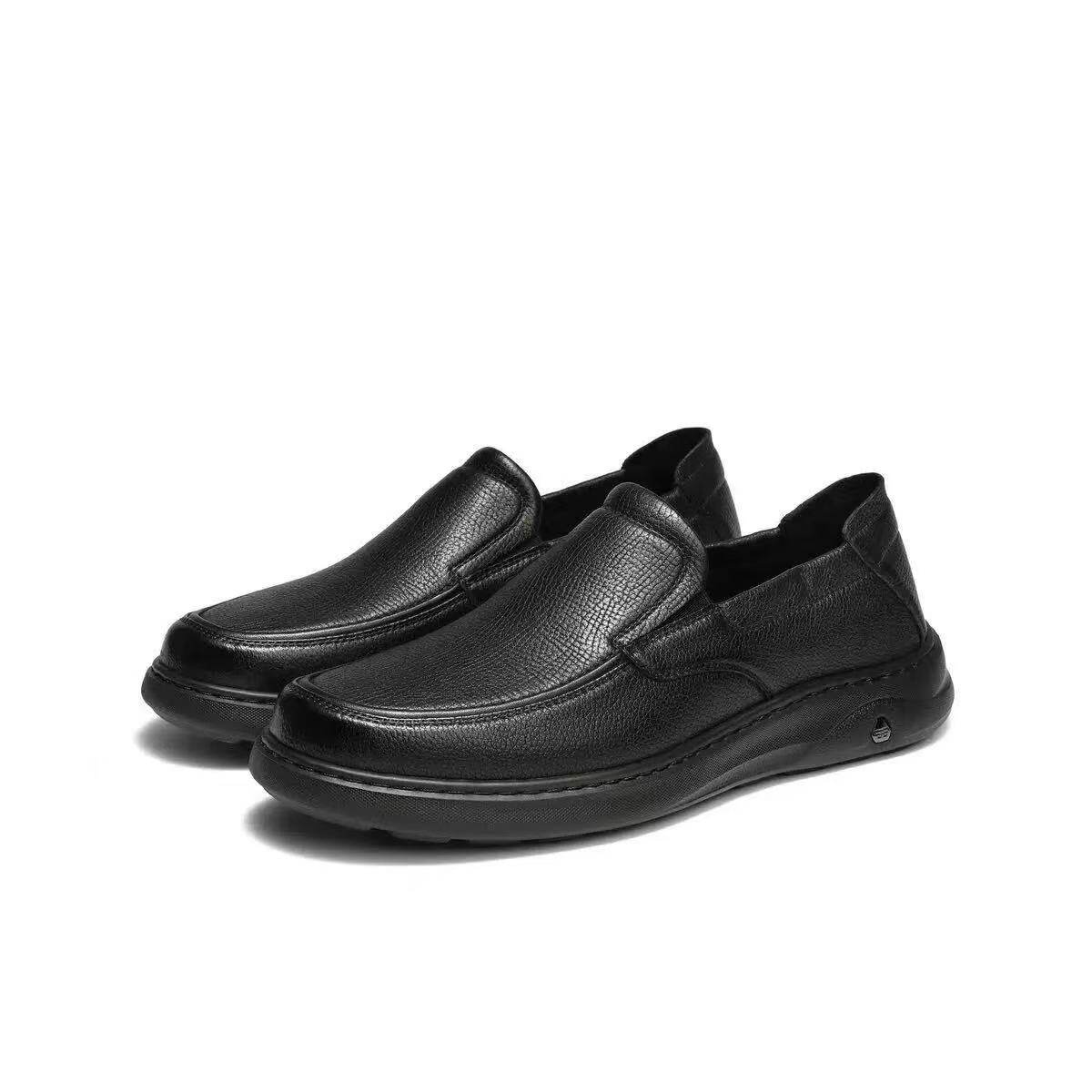 专柜正品百丽男鞋厚底一脚蹬商务鞋男士2026春款休闲皮鞋9CA01AM6