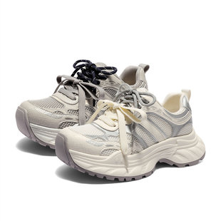 厚底运动休闲鞋 专柜正品 巨好看老爹鞋 女鞋 XXK01AM6 森达2026春新款