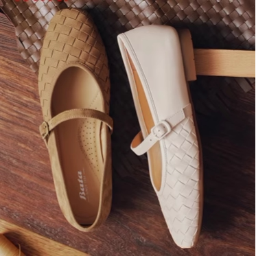 BATA/拔佳女鞋编织软底玛丽珍鞋