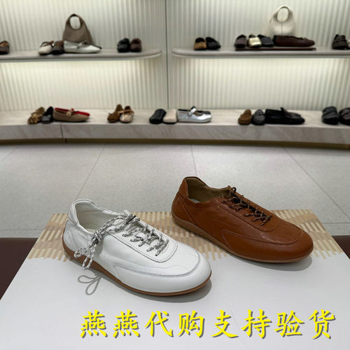 专柜正品百丽2026秋款女舒适简约真皮小白芭蕾德训运动鞋G1Q1DCM6