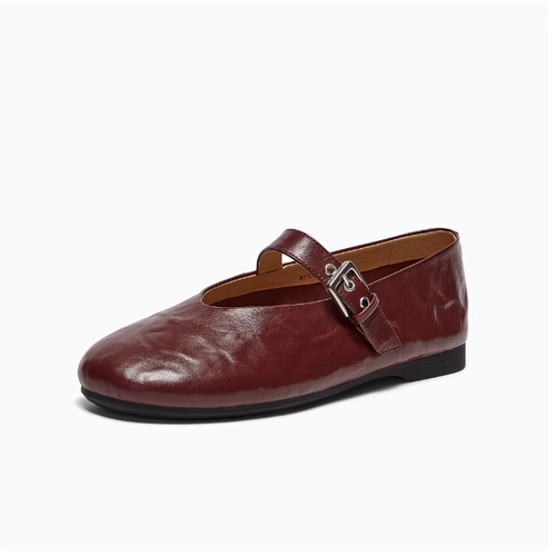 BATA/拔佳女鞋玛丽珍鞋复古抓纹