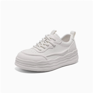 增高运动休闲板鞋 专柜正品 厚底小白鞋 女鞋 D5B1DAM5 百丽2025春新款