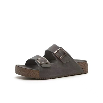 专柜正品Bata沙滩鞋2026夏款男时尚休闲舒适厚底牛皮凉鞋18066BL6