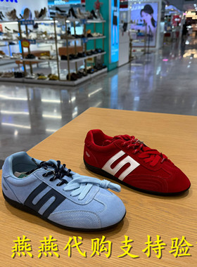 专柜正品百丽2025秋款女鞋跑道薄底阿甘德训鞋运动休闲鞋E2L1DCM5