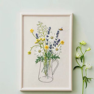 青木合子经典一年四季花草刺绣装饰画刺绣材料包家居装饰挂画