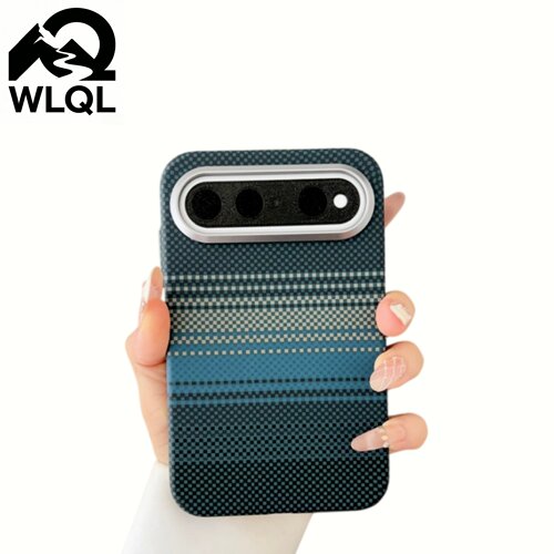【 WLQL手机壳】适用华为pura x view手机壳高级磨砂肤感商务PuraXView全包防摔保护壳内置磁吸碳纤维纹硬壳