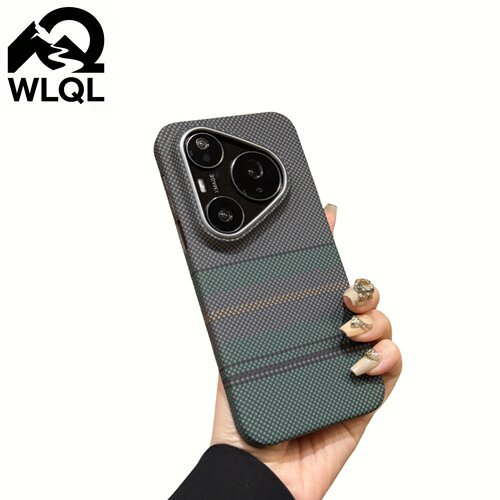 【 WLQL手机壳数码店】适用华为Pura90Pro手机壳磁吸简约p90promax高级感镜头加高mate80pro全包防摔保护壳