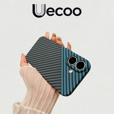 【Uecoo原创家】商务凯夫拉纹理适用于苹果17标准版手机壳17promax苹果16保护套全包镜框保护超薄防摔15/14