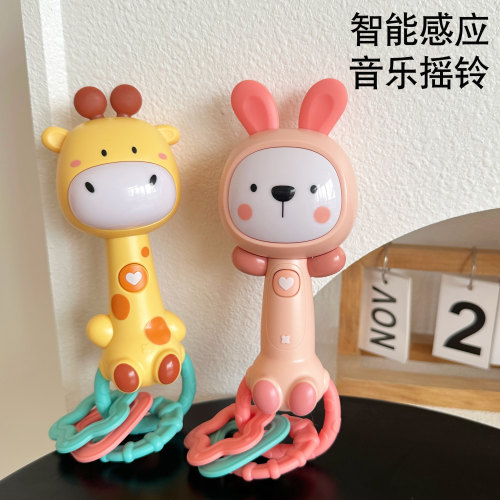 小月龄宝宝抓握训练手摇铃玩具
