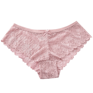 维曼姿内裤女性感蕾丝低腰无痕内裤女士纯棉档三角裤901