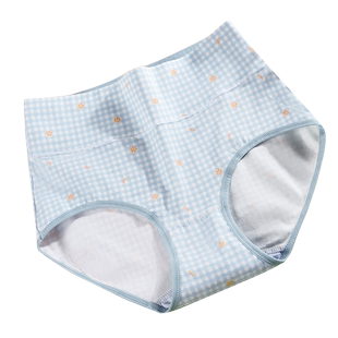 内裤女纯棉高腰石墨烯收腹提臀透气大码印花少女三角短裤