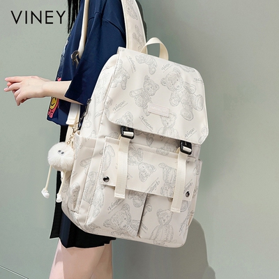 Viney书包女2026新款大容量初中生大学生背包通勤旅行双肩电脑包