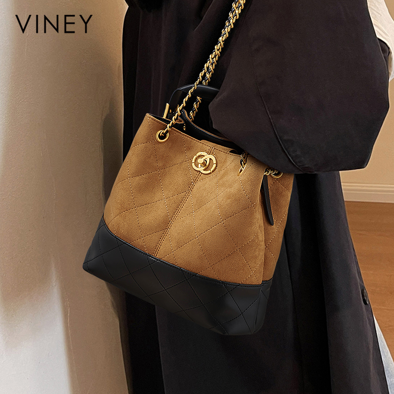 Viney水桶包包女式2025新款女包秋冬单肩腋下包大容量斜挎包大包
