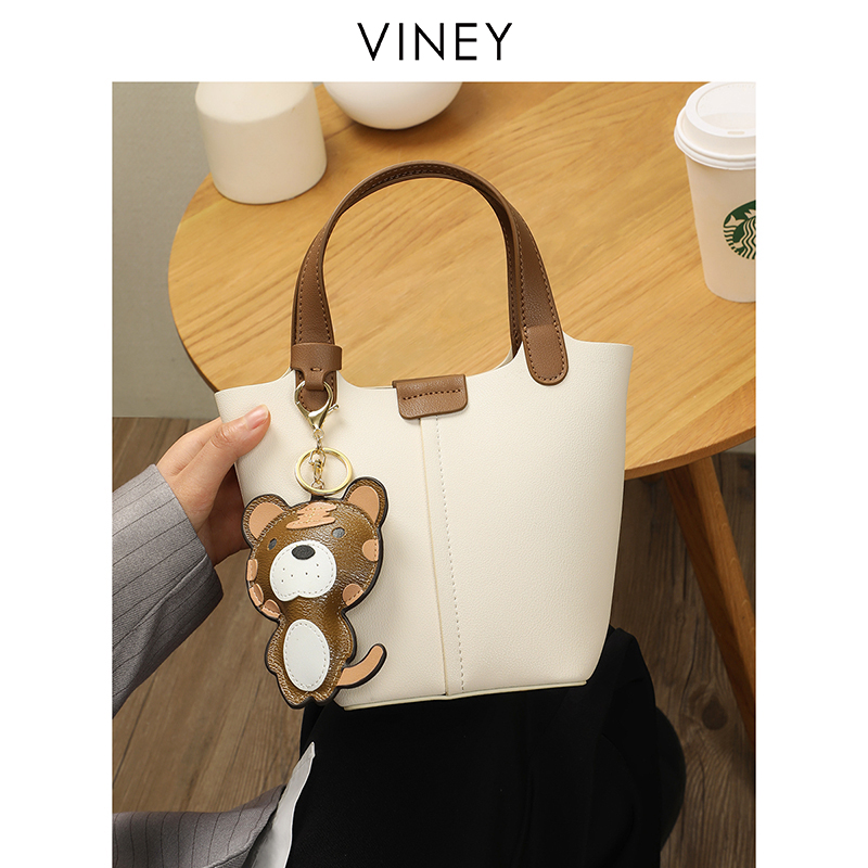 Viney包包2021新款斜挎水桶包菜篮子托特包手提小包2022真皮女包