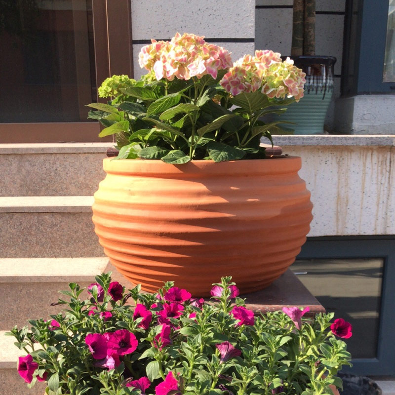 园林红陶景观陶瓷花瓶多肉花盆