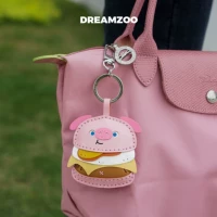 Брелок для ключей со свиным филе и яичным чизбургером