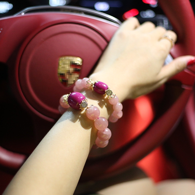 马达加斯加韩版旺桃花水晶手链