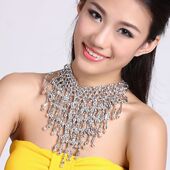 肚皮舞铃铛项链 饰品 舞蹈项链脖链颈链金银 肚皮舞项链配饰 飞魅