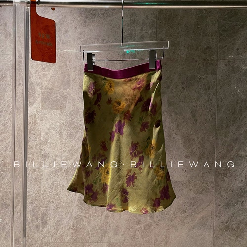 BW独立设计师典藏系列｜青梅｜复古花卉进口双面铜氨丝鱼尾半裙