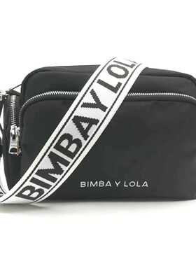 2024春季新款西班牙BIMBA Y LOLA女士单肩斜挎包字母相机包小方包