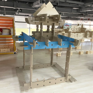 幼兒園兒童大型室內(nèi)中國(guó)風(fēng)建構(gòu)積木特色小班中班大班木制布藝風(fēng)