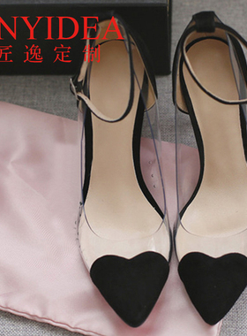 32小定制3331匠逸真皮高跟鞋码鞋女单尖头鞋胖脚41-43女鞋跟细