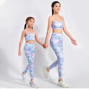 春夏女孩速干运动背心裸感运动吊带打底穿 亲子儿童瑜伽服母女套装