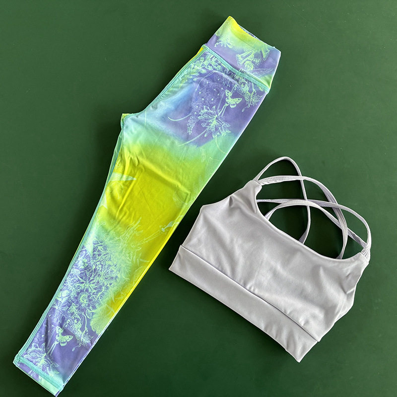 女童透气速干背心瑜伽裤少女运动健身儿童瑜伽服套装